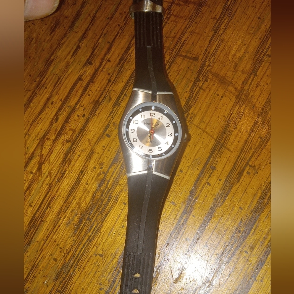 Armitron Black/Silver Sport Watch for Ladies